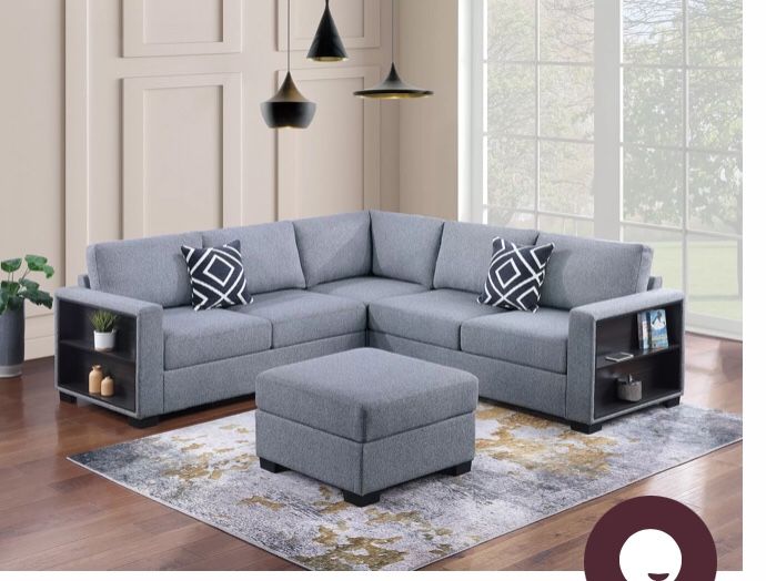 $599 No Tax 4-Pc Convertible Sectional Sofa