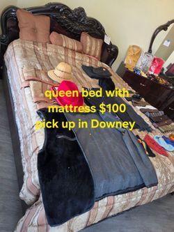 Queen bed and mattress