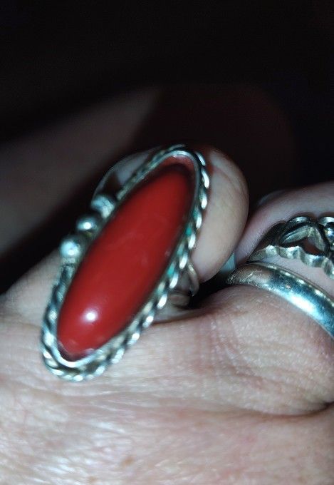 Native Coral Pinky Ring
