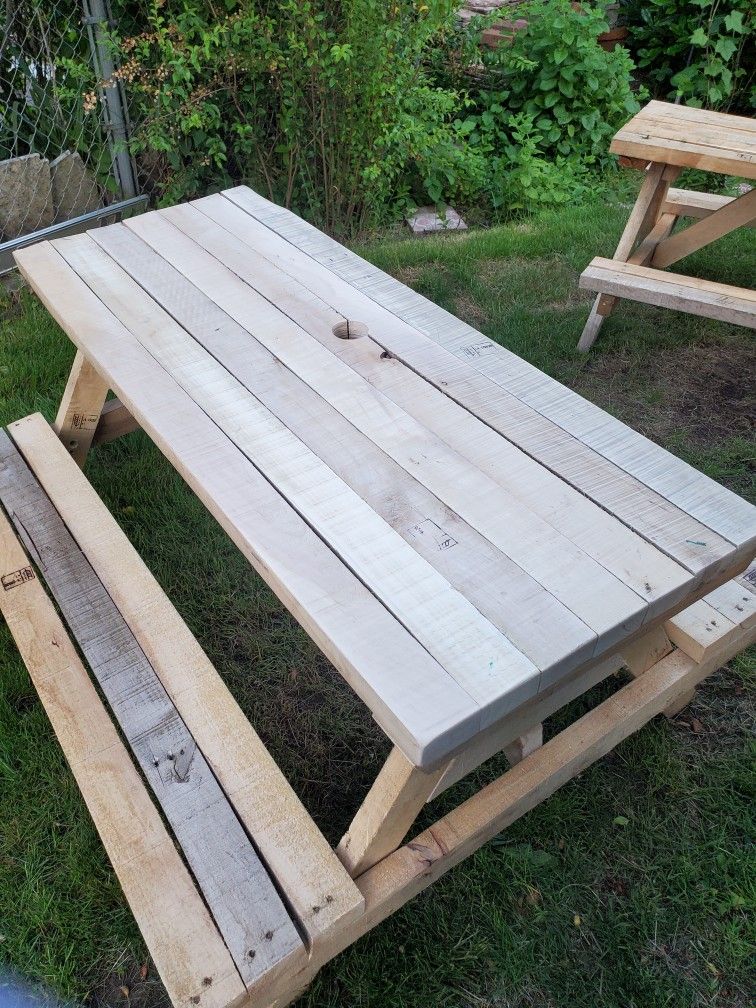 3 Different Sized Well Built Picnic Tables