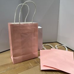 100bags wholesale paper bag pink color