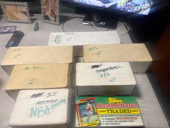 Football basketball hockey cards