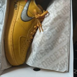 Nike air force 1 low off white ICA university gold
