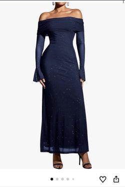 KUTUMAI Women Off Shoulder Bodycon Maxi Dress Long Sleeve Mesh Ruched Party Formal Wedding Guest Dresses