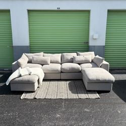 Free Delivery - Grey Modular 4pc Like New!