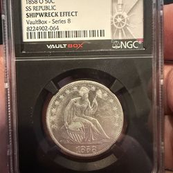 1858 O 50c SS Republic Shipwreck