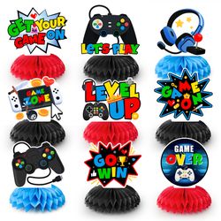 9pcs Video Game Honeycomb Centerpieces (New, Unopened)