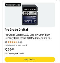ProGrade Digital SDXC UHS-II V90 Iridium Memory Card (256GB)
