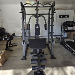 Smith Machine 2001 | Multi-Use Adj Bench | Gym Equipment | Fitness | Squat Rack | Excercise |🔴WEIGHTS AND BARBELL SOLD SEPARATELY 🔴 FREE DELIVERY 🚚