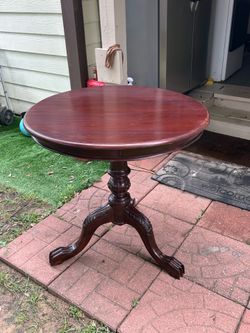 Wooden round table