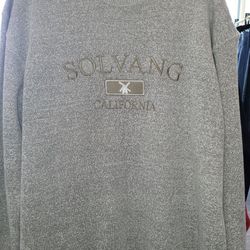 Gray Terrycloth 'Solvang California' Sweatshirt, Size XL 