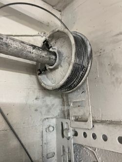 Garage Door Broken Spring Opener Off Track Adjustment Replace And Parts