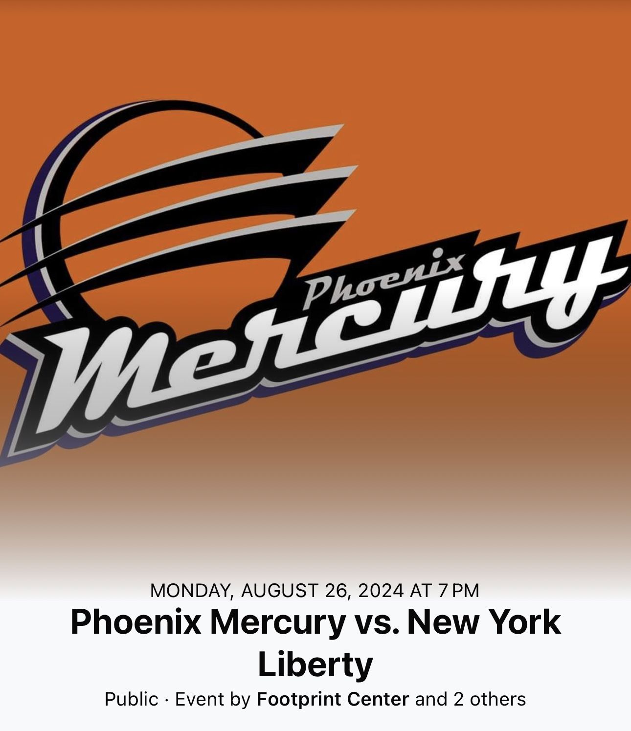 Phoenix Mercury Vs New York Liberty $25