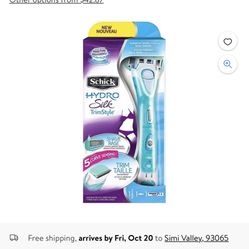 New $2O Schick Hydro Silk Shave /Trim Razor &6 Boxes Of 4 Per Box Refills 