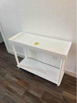 New White Entryway Console Table