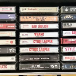 24 Vintage New Wave Pop Cassette Tapes Bundle