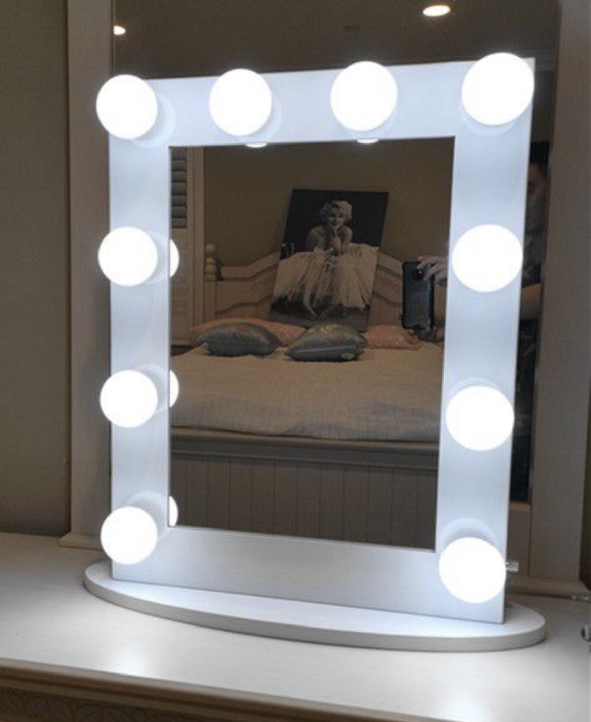 New Hollywood Makeup Vanity Mirror with 10 LED Dimmable Bulbs 26.25’’x19.7’’
