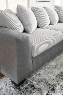 Grey & White Sectional