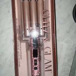 Glitz and Glam Pink Rhinestone Digital Hair Waver