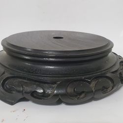 Chinese Wooden Base Plant Stand Display Footed Holder.