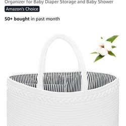White Diaper Caddy Organizer New & Sealed