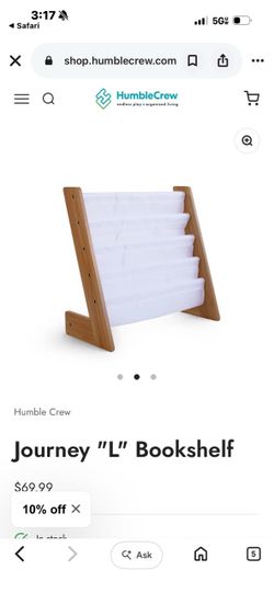 NEW Humble Crew Journey L Bookshelf Ages 3-8