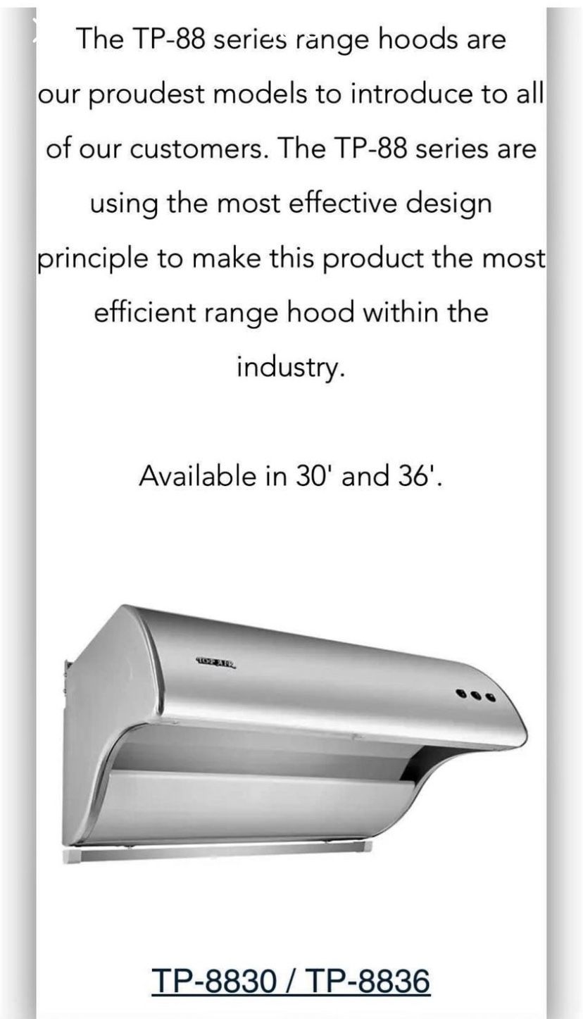 New Ventilation Hood. Top Air Range