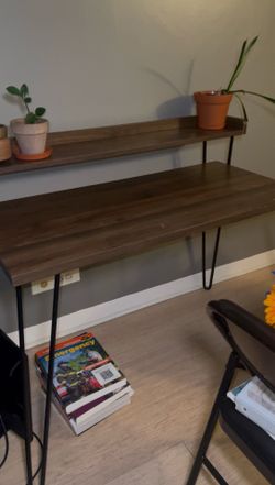 Walnut Desk with Shelf