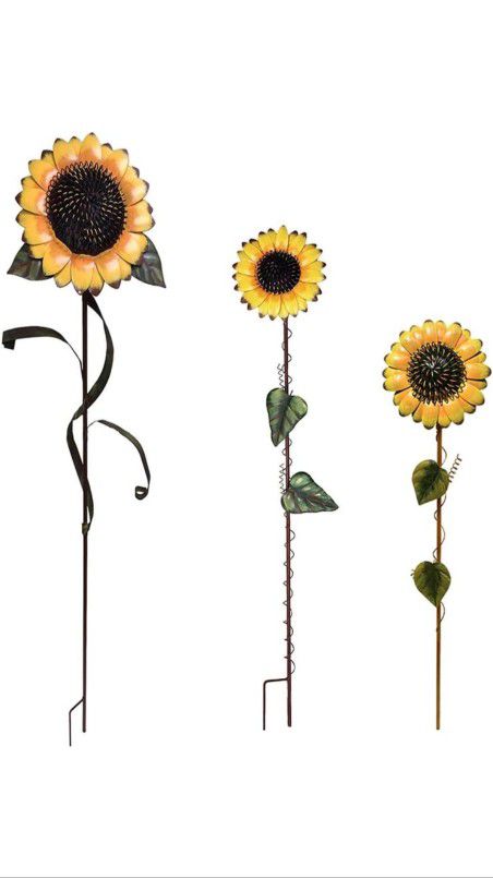Metal Sunflowers 🌻 Yard Stakes