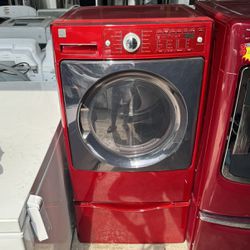 Kenmore Front Load Dryer W/Pedestal Red