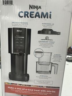 Ninja NC301 CREAMi Ice Cream Maker, for Gelato, Mix-ins, Milkshakes, Sorbet, Smoothie Bowls & More, 7 One-Touch Programs, with (2) Pint Containers & L
