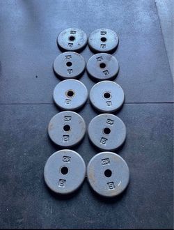 5 lbs Cap Standard 1” Weight Plate… Home Gym Fitness…