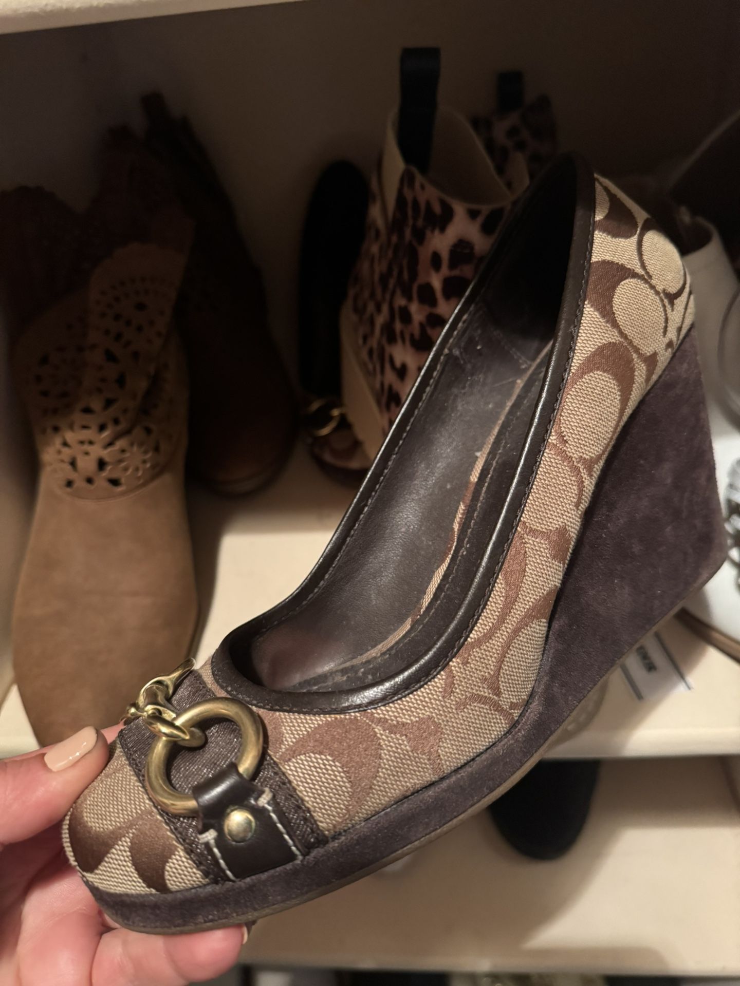 Coach Wedges Sz 8