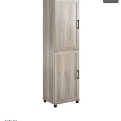 Brand New Never Opened Systembuild Evolution Dwyer 2 Door Kitchen Pantry Cabinet in Gray Oak 