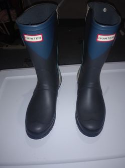 Hunter Boots, Blue Multi Size 9