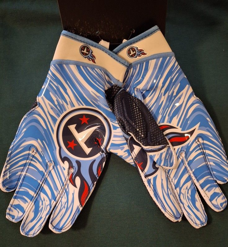 New NIKE sm Superbad 4.5 FG NFL TItans Mens Football Gloves Size XXL 2X