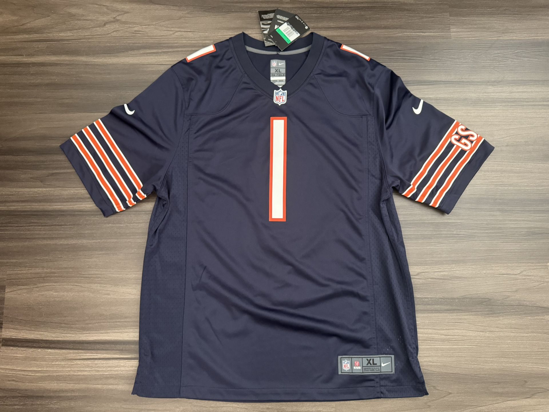 Nike Chicago Bears Justin Fields #1 Rookie Year NFL On Field Jersey Men’s XL