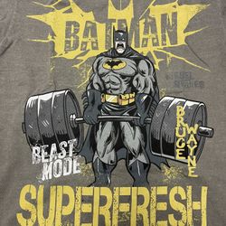Men’s Superfresh Batman Deadlifting Shirt - Size Medium