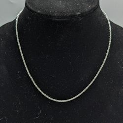 925 Sterling Silver Sparkle Necklace - 18"