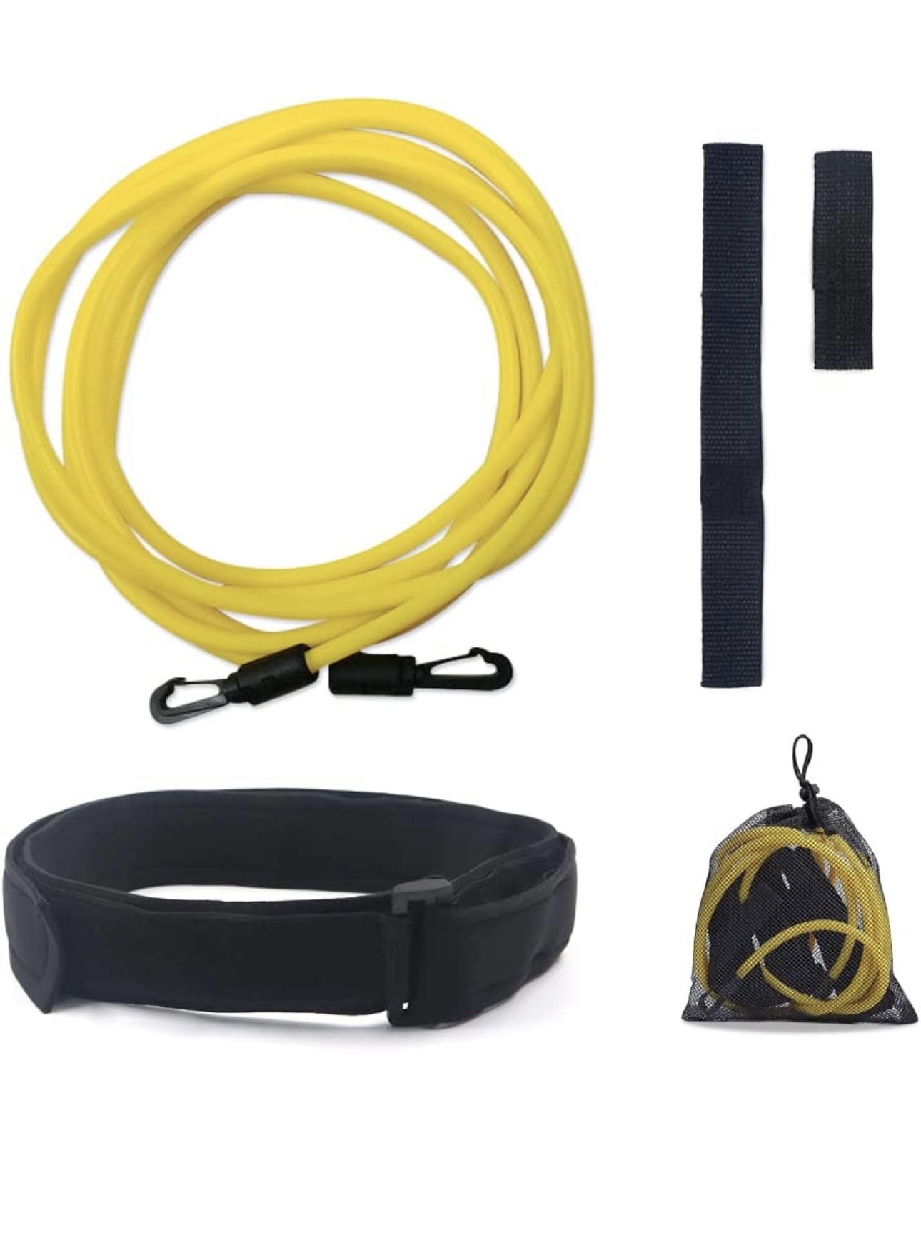 4M Swimming Training Belt, Pool Swim Training Leash, Swim Resistance Band, Swim Tether Belt Stationary Swimming, Swim Bungee Cords, Swim Harness Stati