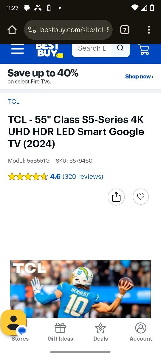 TCL 55" Smart Google TV