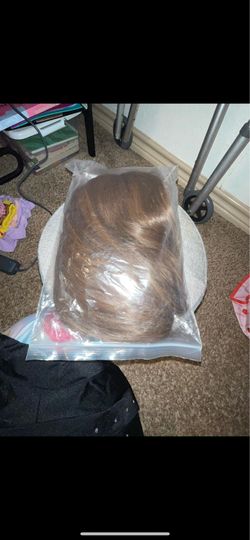 Brown long wig brunette “16in