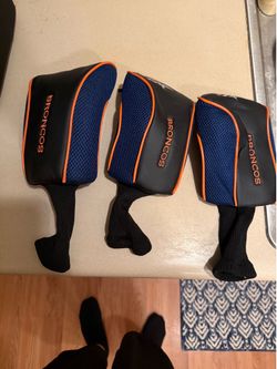 NFL Bronco golf head covers
