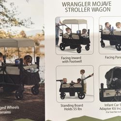 Keep Wagon Wrangler Stroller (Black & Beige)