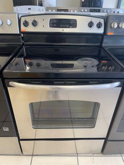 GE GLASS TOP STOVE STAINLESS STEEL