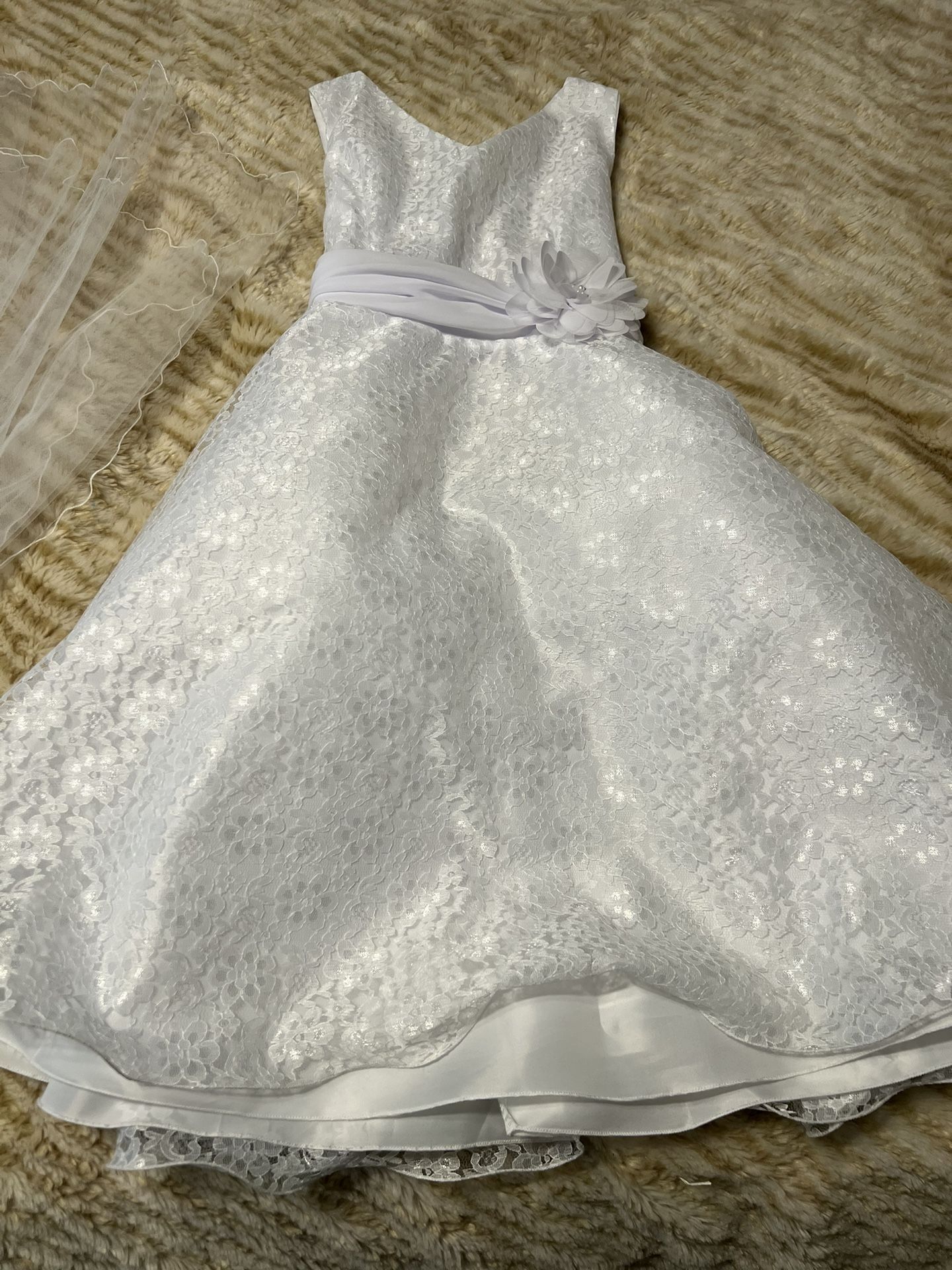 White Lace communion Dress