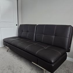 Leather Sofa Bed  - Great Condition 