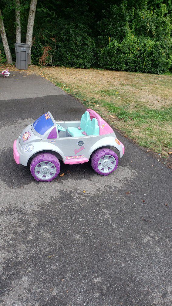 Battery Powered barbie Car.