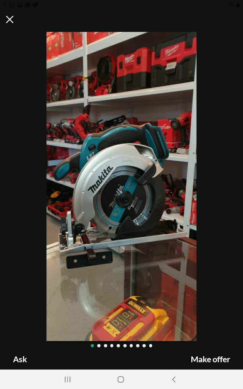 MAKITA 18V CORDLESS CIRCULAR SAW 6-1/2" IN. NO BATTERY NO CHARGER SOLO LA HERRAMIENTA