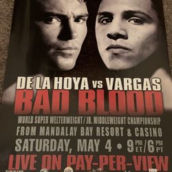 Miller Lite Beer De La Hoya vs Vargas Poster